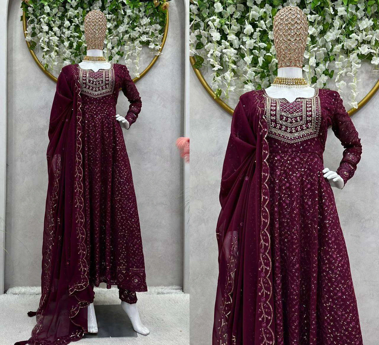 Vardan Ethnic Kd 1471 Faux Georgette Wholesale Anarkali Party Wear Salwar Suit Catalog — Wholesale Salwar Suits, MPA wholesale from Surat - Gallery Image 2